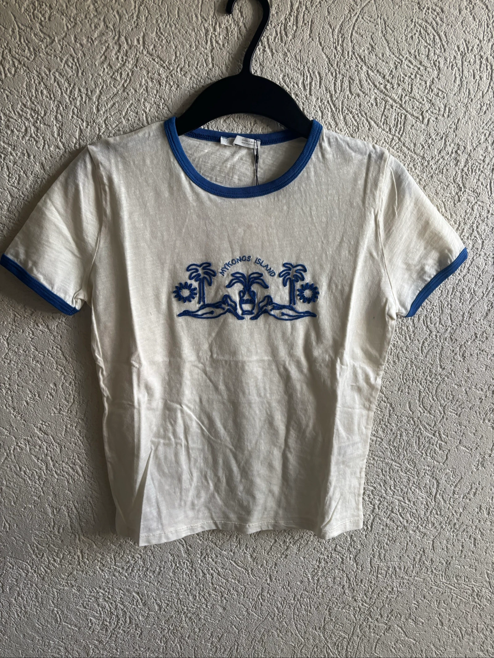 Zara blauw witte t-shirt dames - maat s